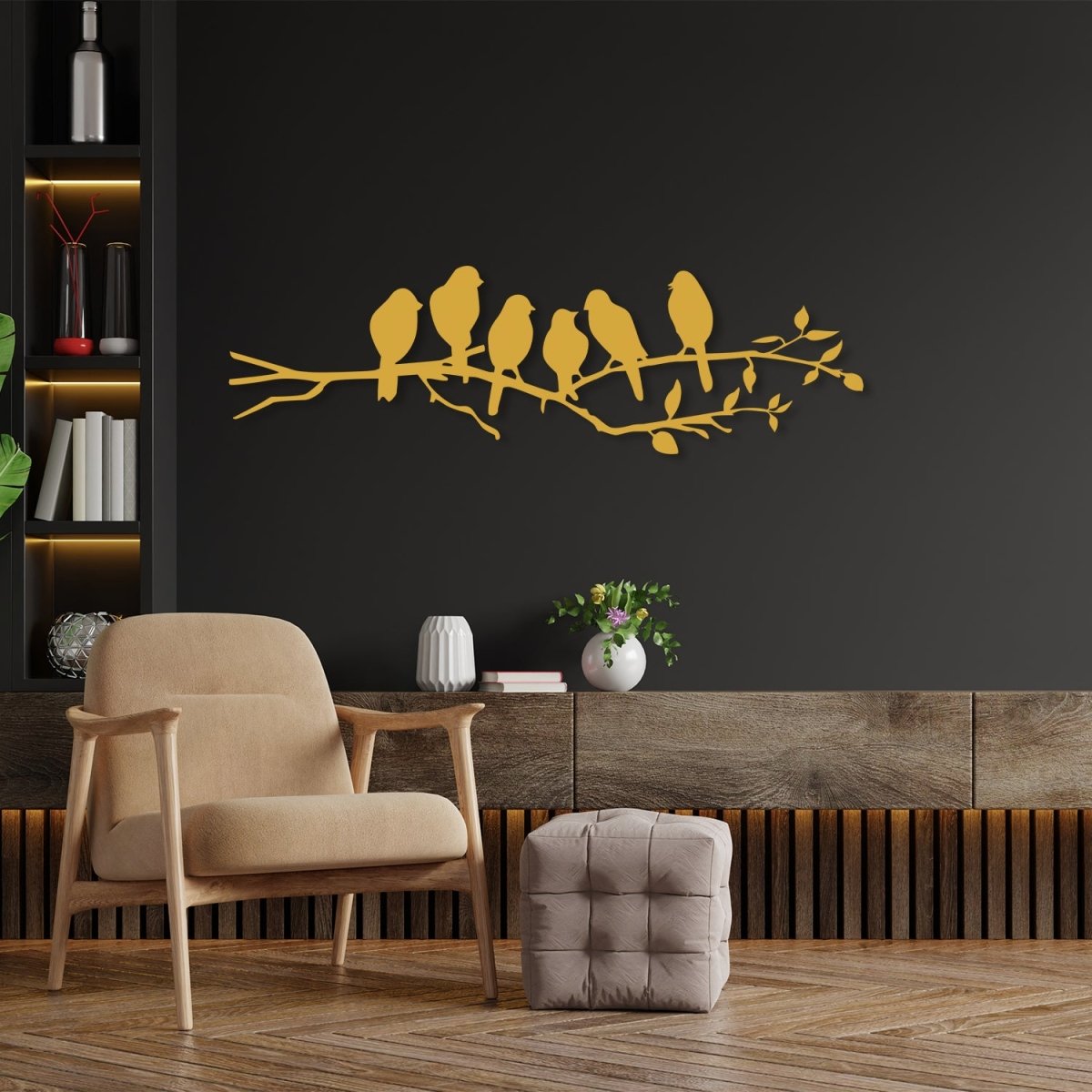 Birds on a Branch Metal Wall Art - BrossHome Metal Wall Art