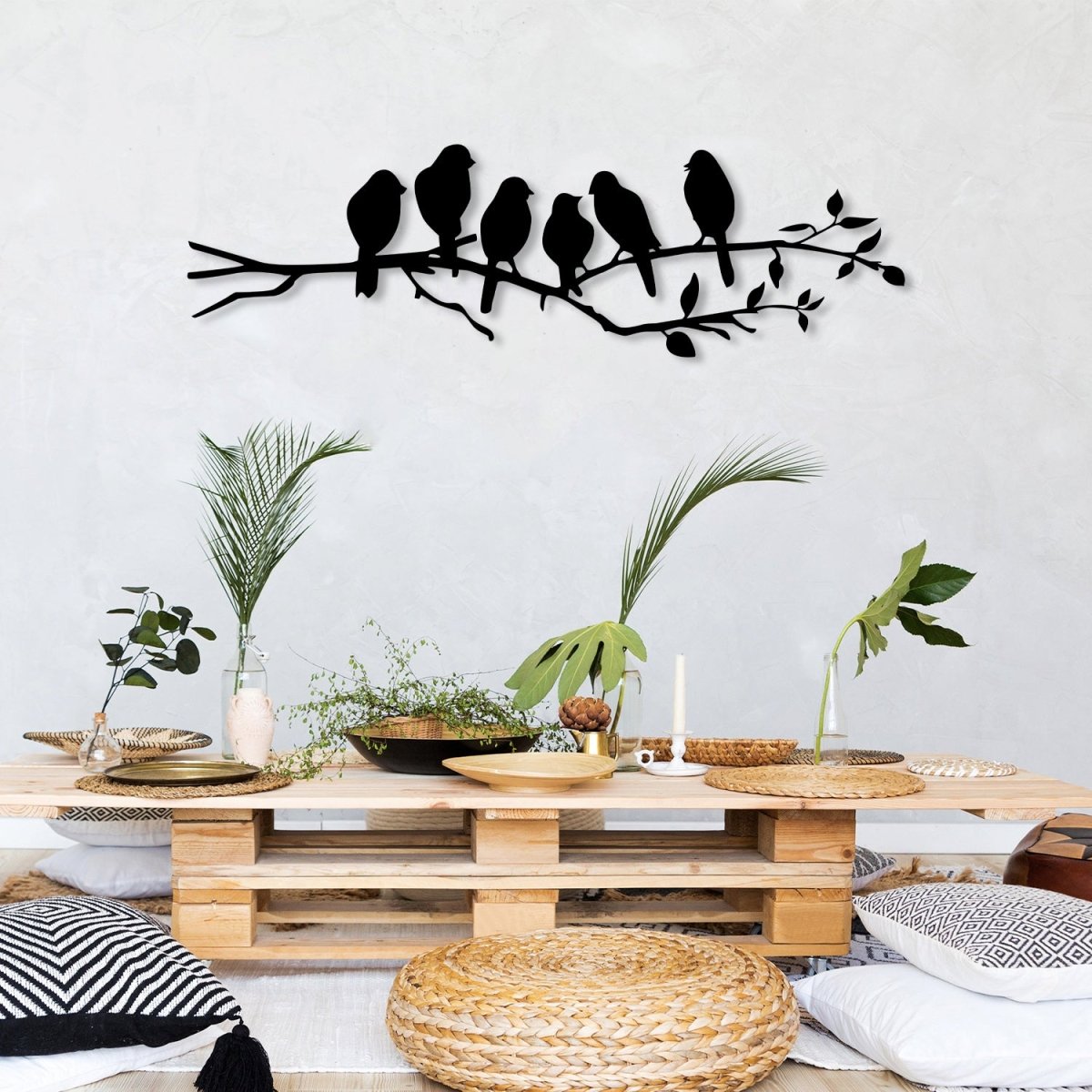 Birds on a Branch Metal Wall Art - BrossHome Metal Wall Art