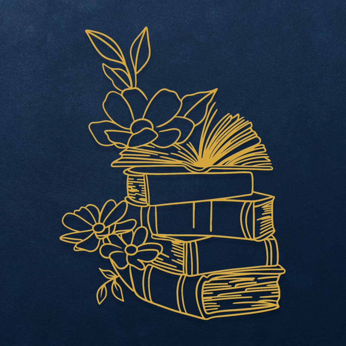 Books & Blooms Metal Wall Decor - BrossHome Metal Wall Art