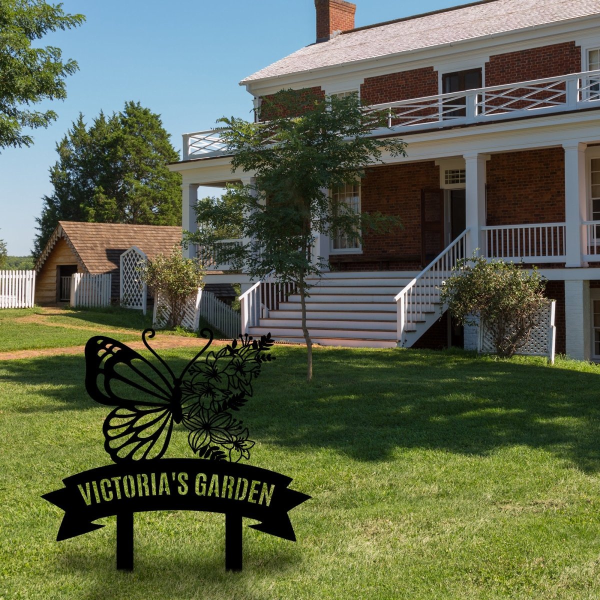 Butterfly Stake Metal Garden Sign - BrossHome Metal Wall Art