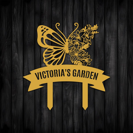 Butterfly Stake Metal Garden Sign - BrossHome Metal Wall Art