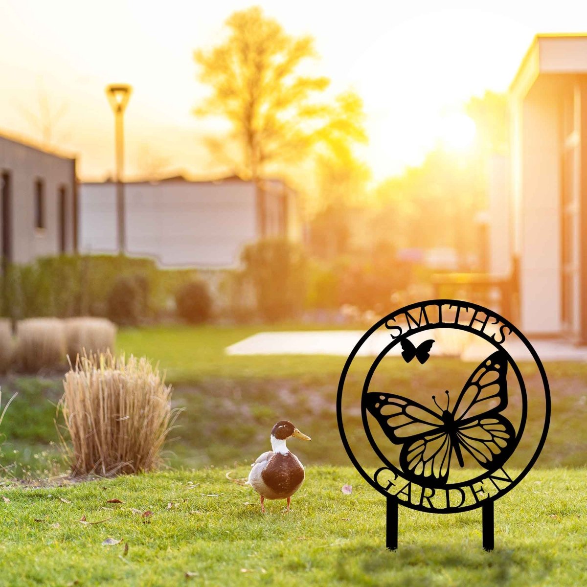 Butterfly Yard Stake Sign - BrossHome Metal Wall Art