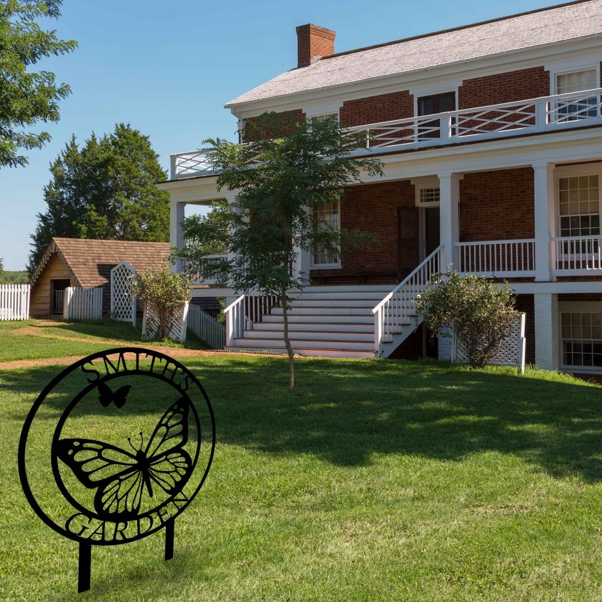 Butterfly Yard Stake Sign - BrossHome Metal Wall Art