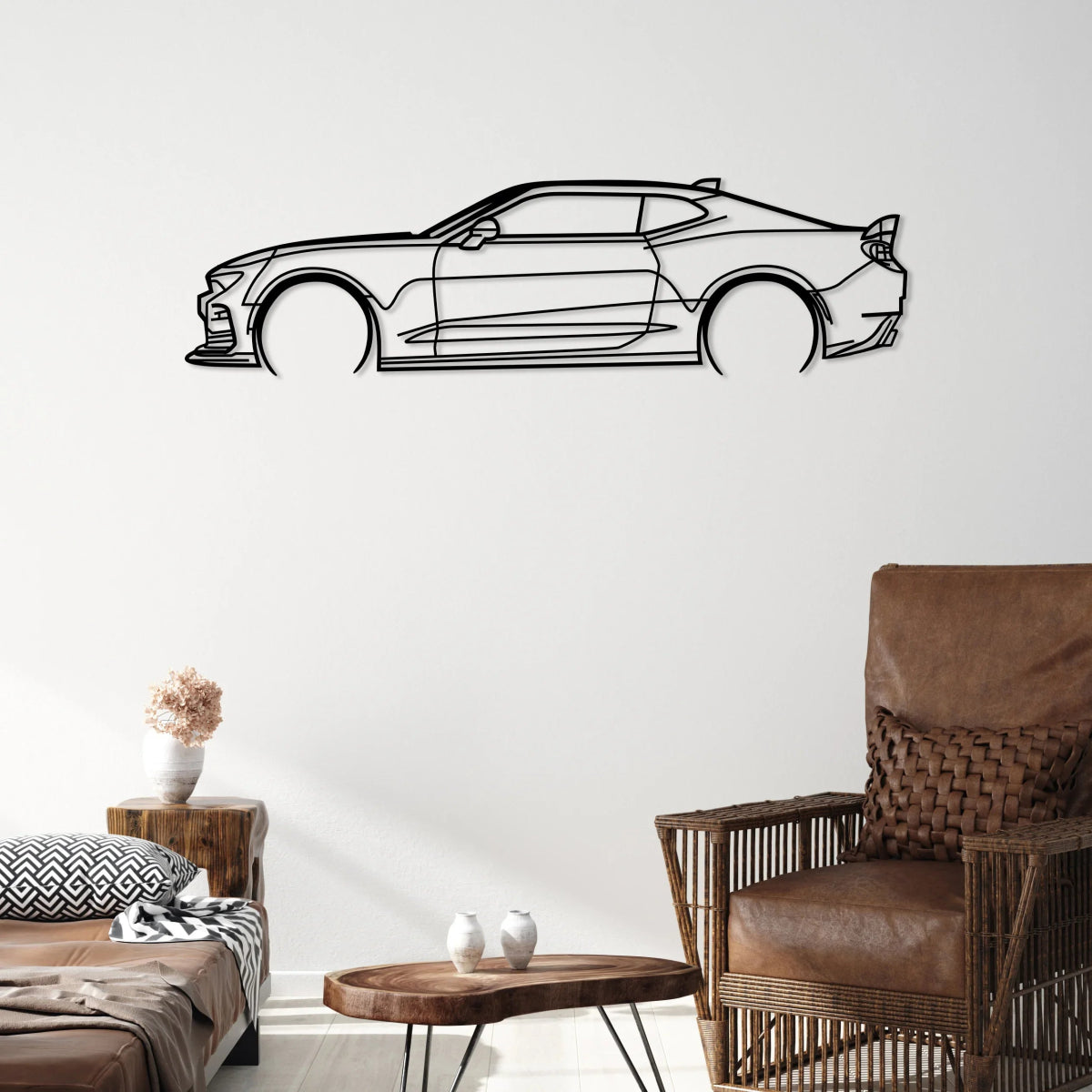 Camaro SS 1LE Silhouette Wall Art - BrossHome Metal Wall Art