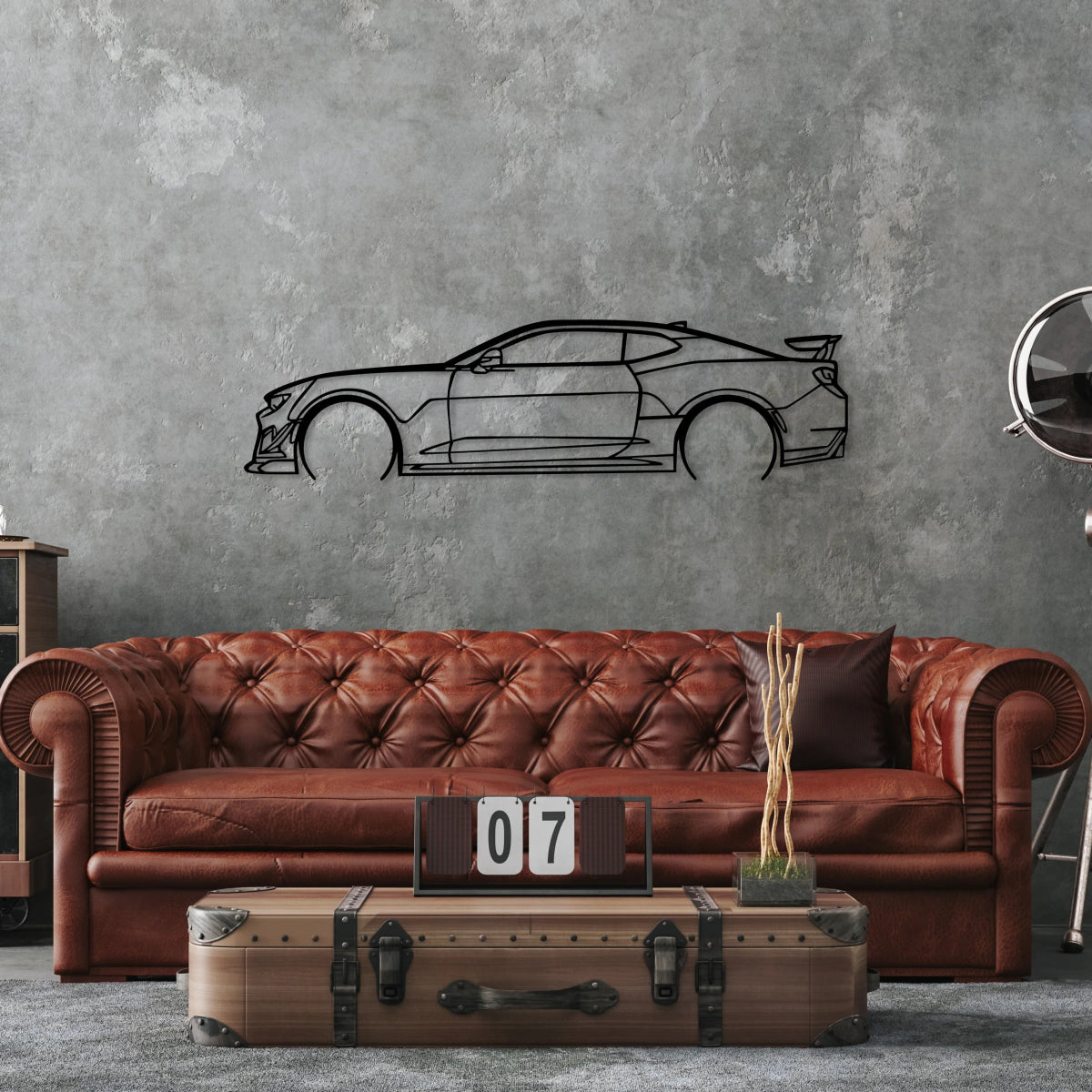 Camaro ZL1 Car Metal Silhouette Wall Art - BrossHome Metal Wall Art