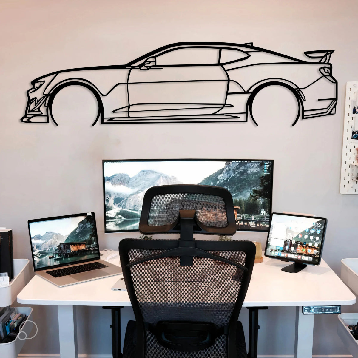 Camaro ZL1 Car Metal Silhouette Wall Art - BrossHome Metal Wall Art