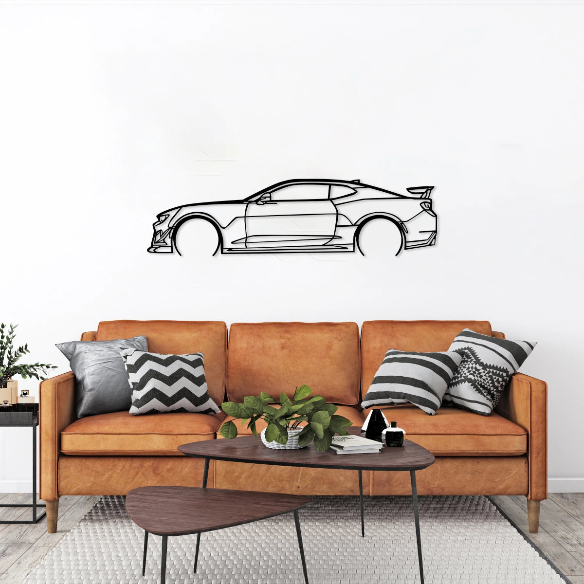 Camaro ZL1 Car Metal Silhouette Wall Art - BrossHome Metal Wall Art