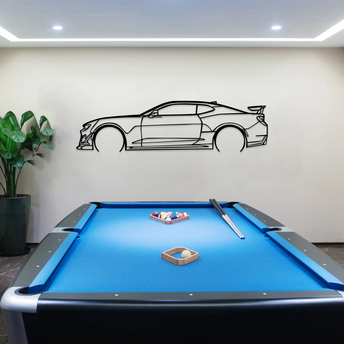 Camaro ZL1 Car Metal Silhouette Wall Art - BrossHome Metal Wall Art