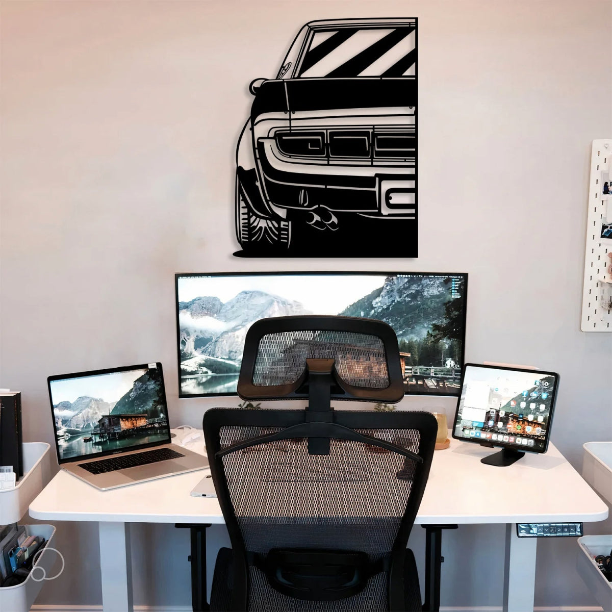 Celica TA22 Car Silhouette Metal Wall Art (Rear View) - BrossHome Metal Wall Art