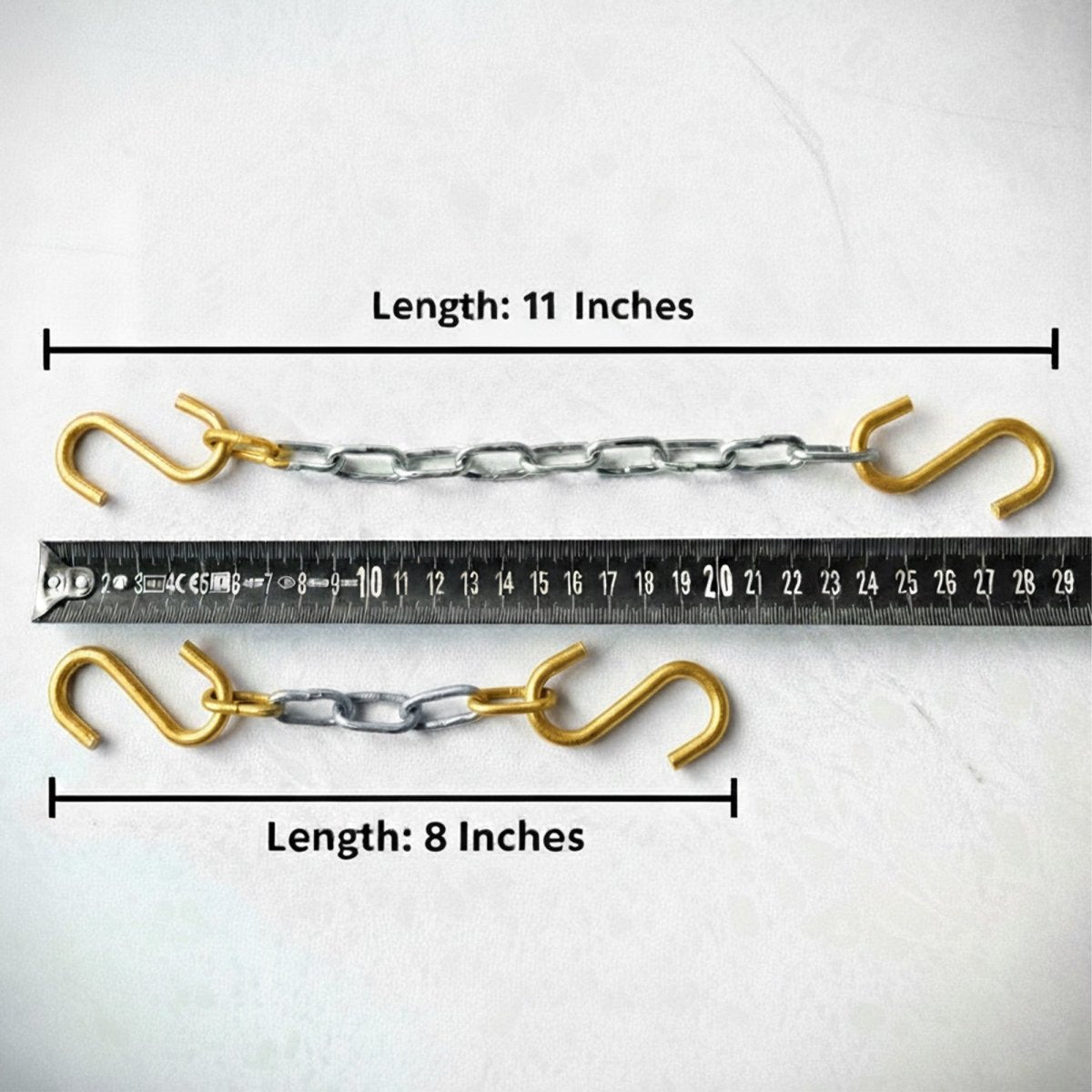 Chains and S Hooks (Set of 2) for Hanging Metal Signs - BrossHome Metal Wall Art