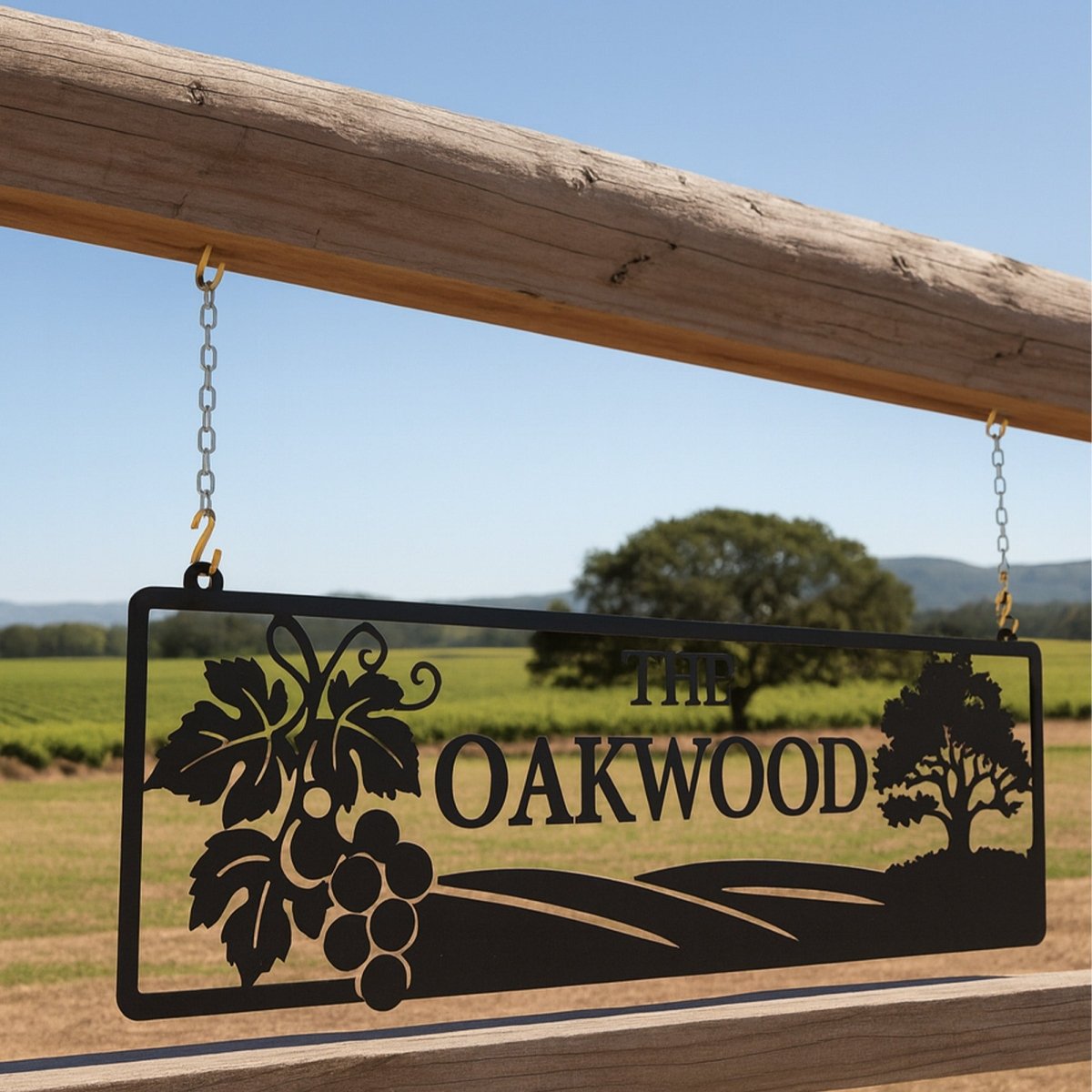 Chains and S Hooks (Set of 2) for Hanging Metal Signs - BrossHome Metal Wall Art