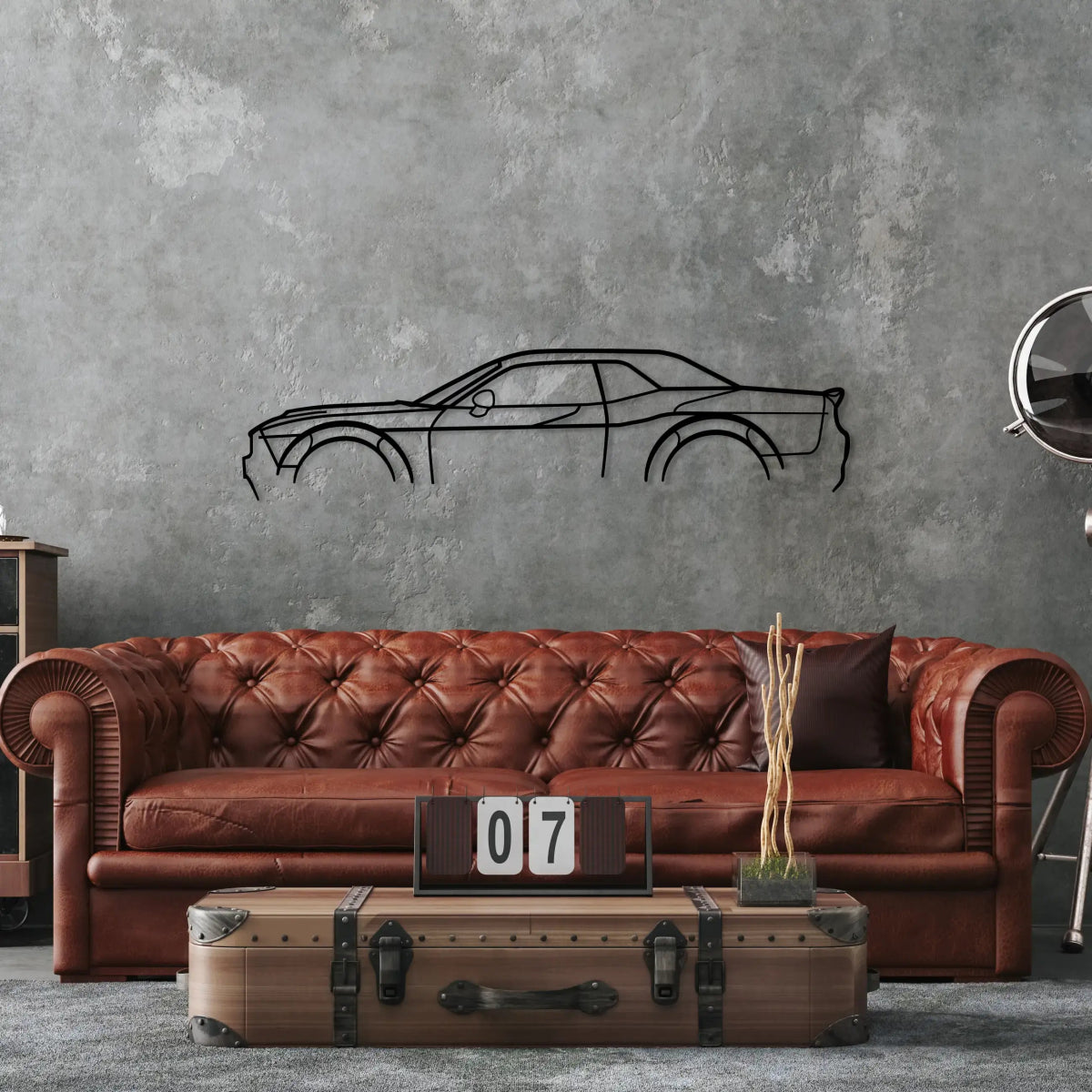CHALLANGER SRT Silhouette Wall Art - BrossHome Metal Wall Art