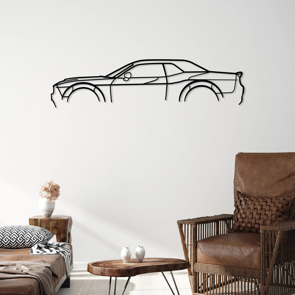 CHALLANGER SRT Silhouette Wall Art - BrossHome Metal Wall Art