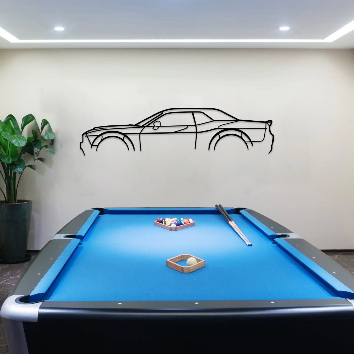 CHALLANGER SRT Silhouette Wall Art - BrossHome Metal Wall Art