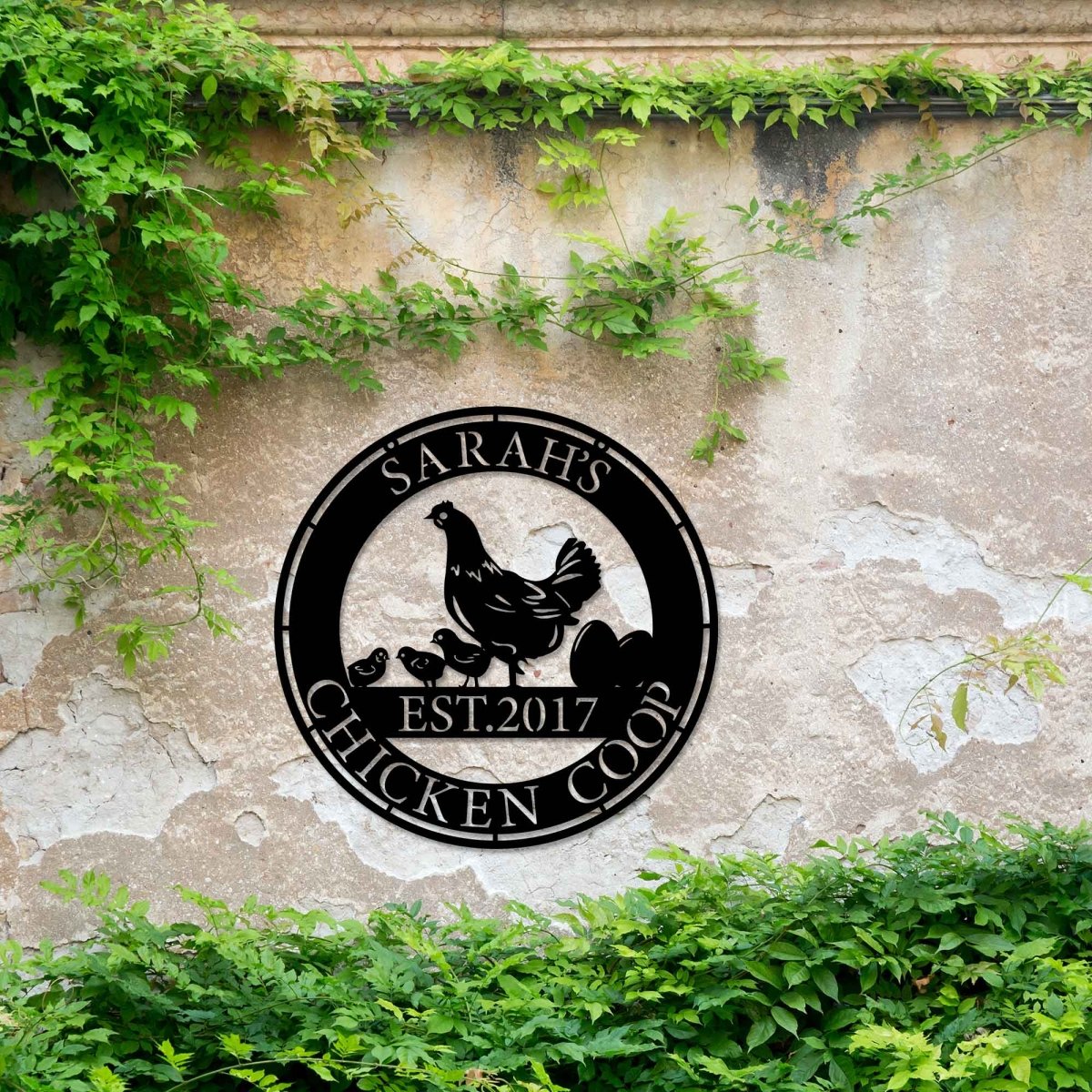 Chicken Custom Metal Garden Sign Wall Art Decor - BrossHome Metal Wall Art