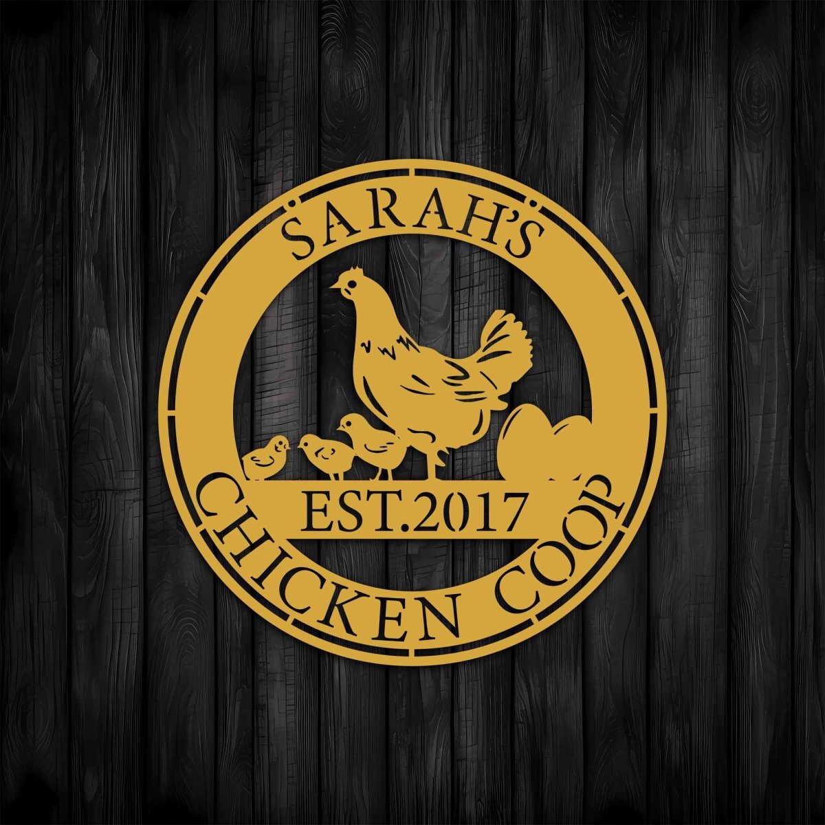 Chicken Custom Metal Garden Sign Wall Art Decor - BrossHome Metal Wall Art