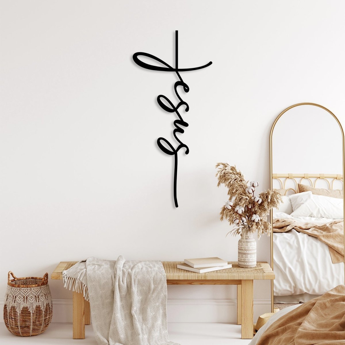 Christ Cross Metal Wall Art - BrossHome Metal Wall Art