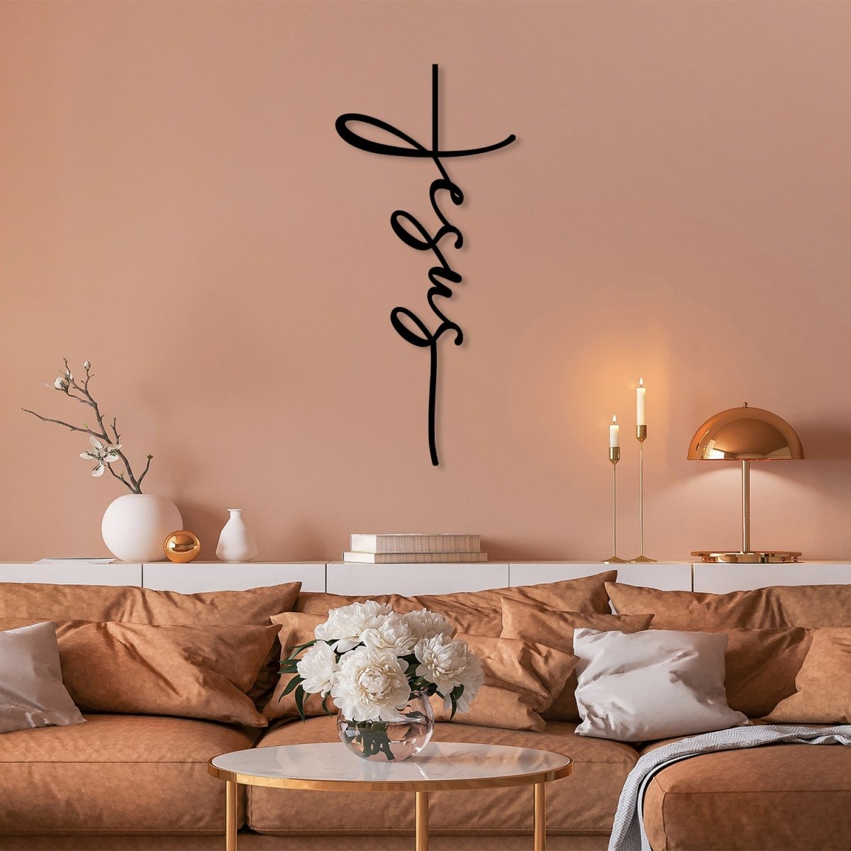 Christ Cross Metal Wall Art - BrossHome Metal Wall Art