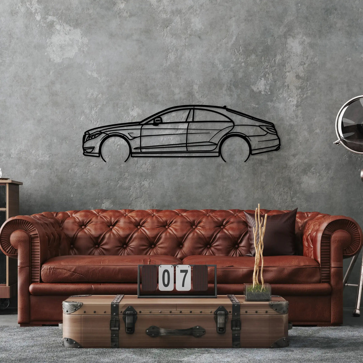 CLS 63 AMG S Car Silhouette Wall Art - BrossHome Metal Wall Art