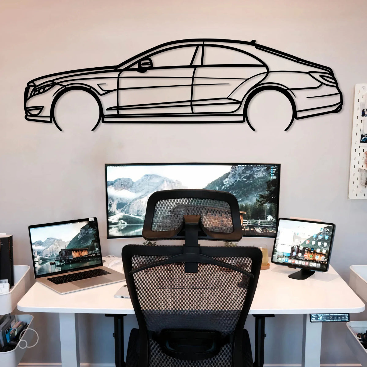 CLS 63 AMG S Car Silhouette Wall Art - BrossHome Metal Wall Art