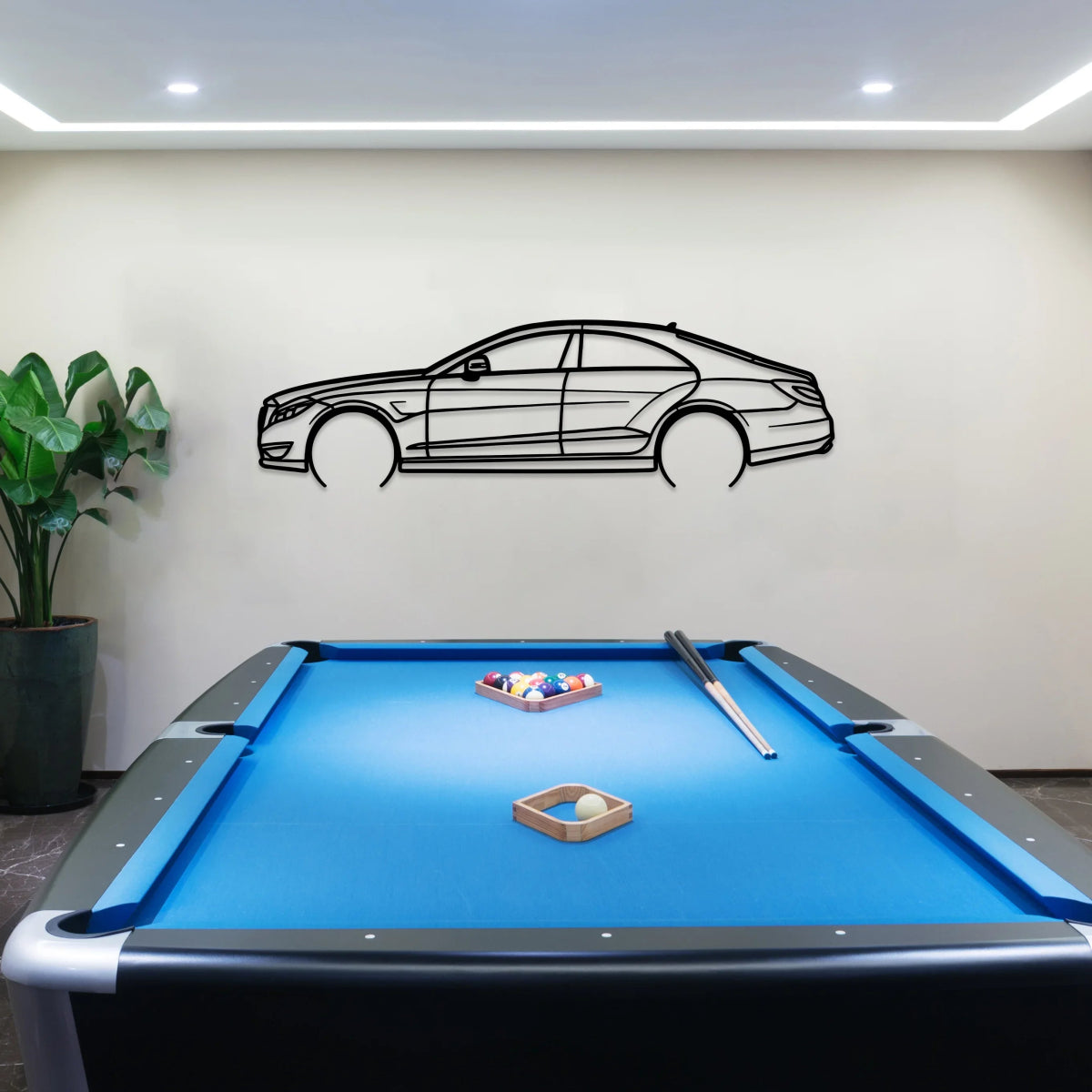 CLS 63 AMG S Car Silhouette Wall Art - BrossHome Metal Wall Art