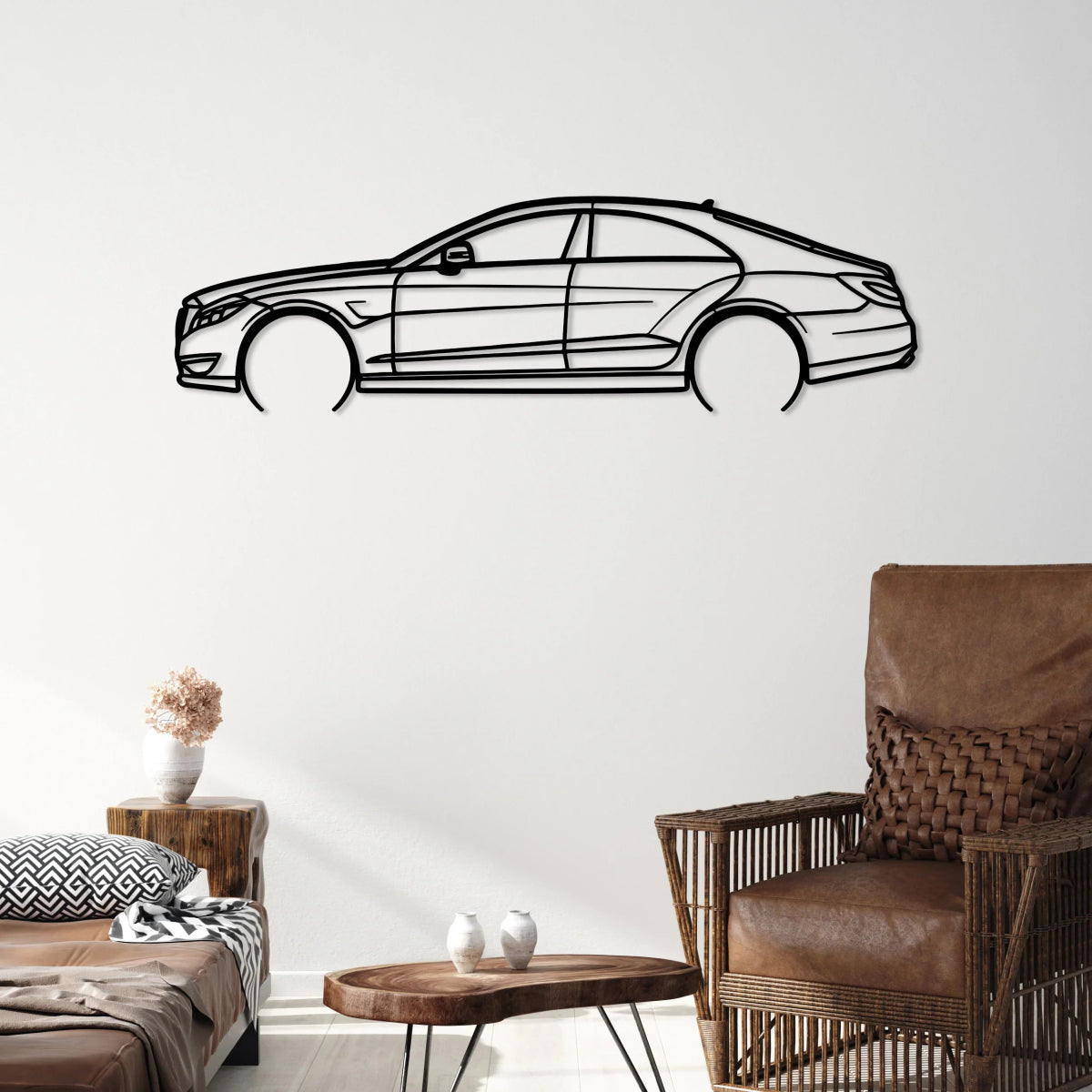 CLS 63 AMG S Car Silhouette Wall Art - BrossHome Metal Wall Art