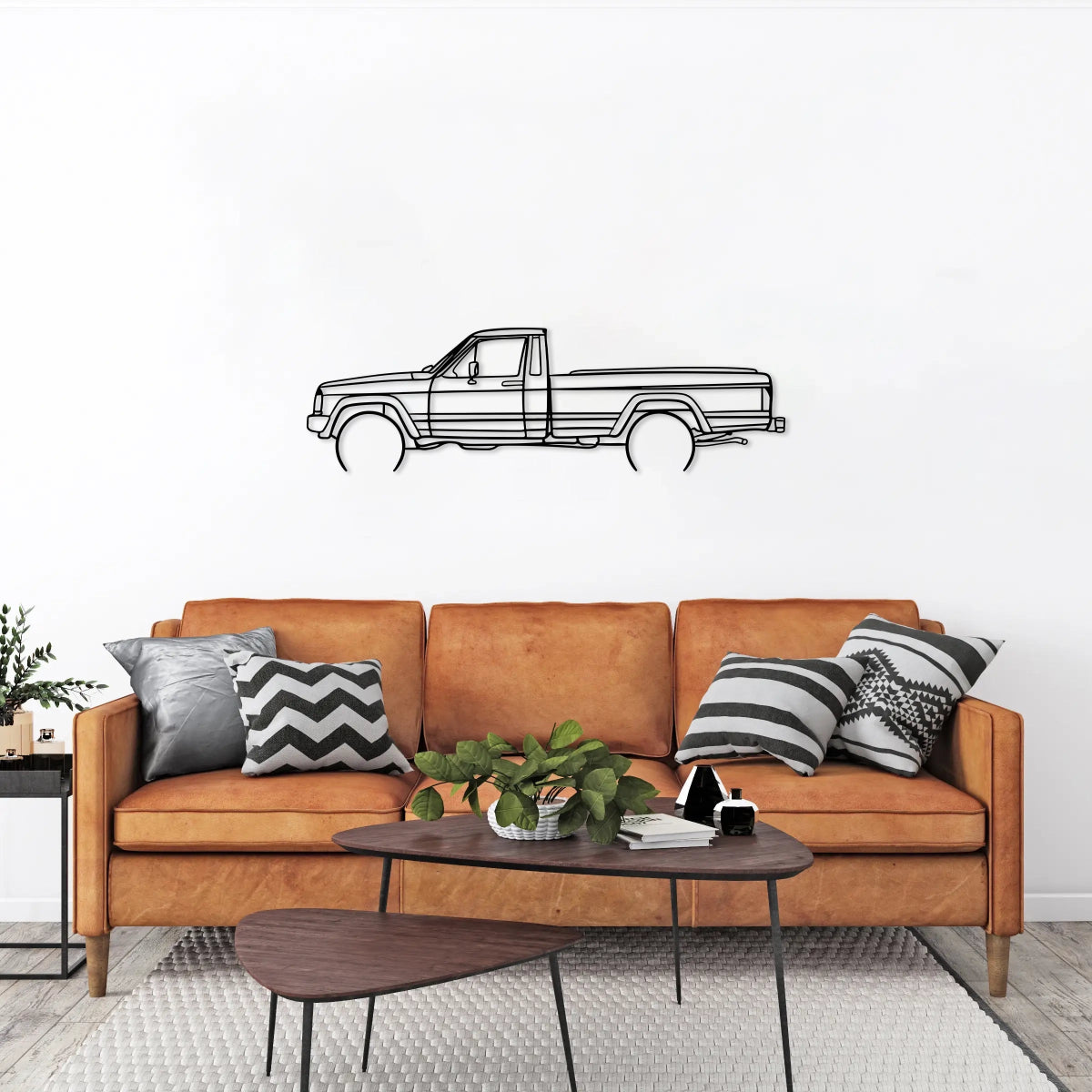 Comanche Car Silhouette Metal Wall Art - BrossHome Metal Wall Art