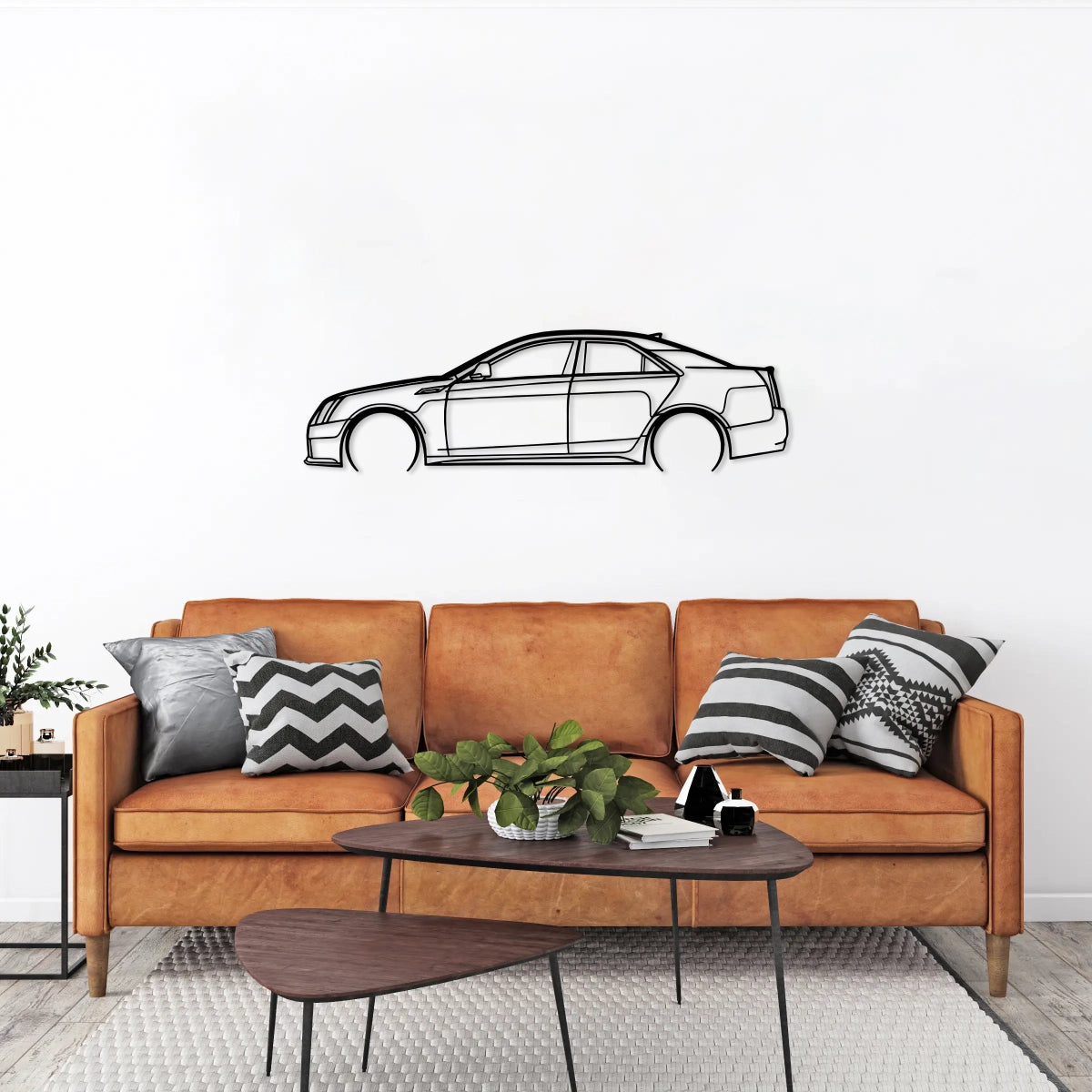 Cts4 Car Silhouette Metal Wall Art - BrossHome Metal Wall Art