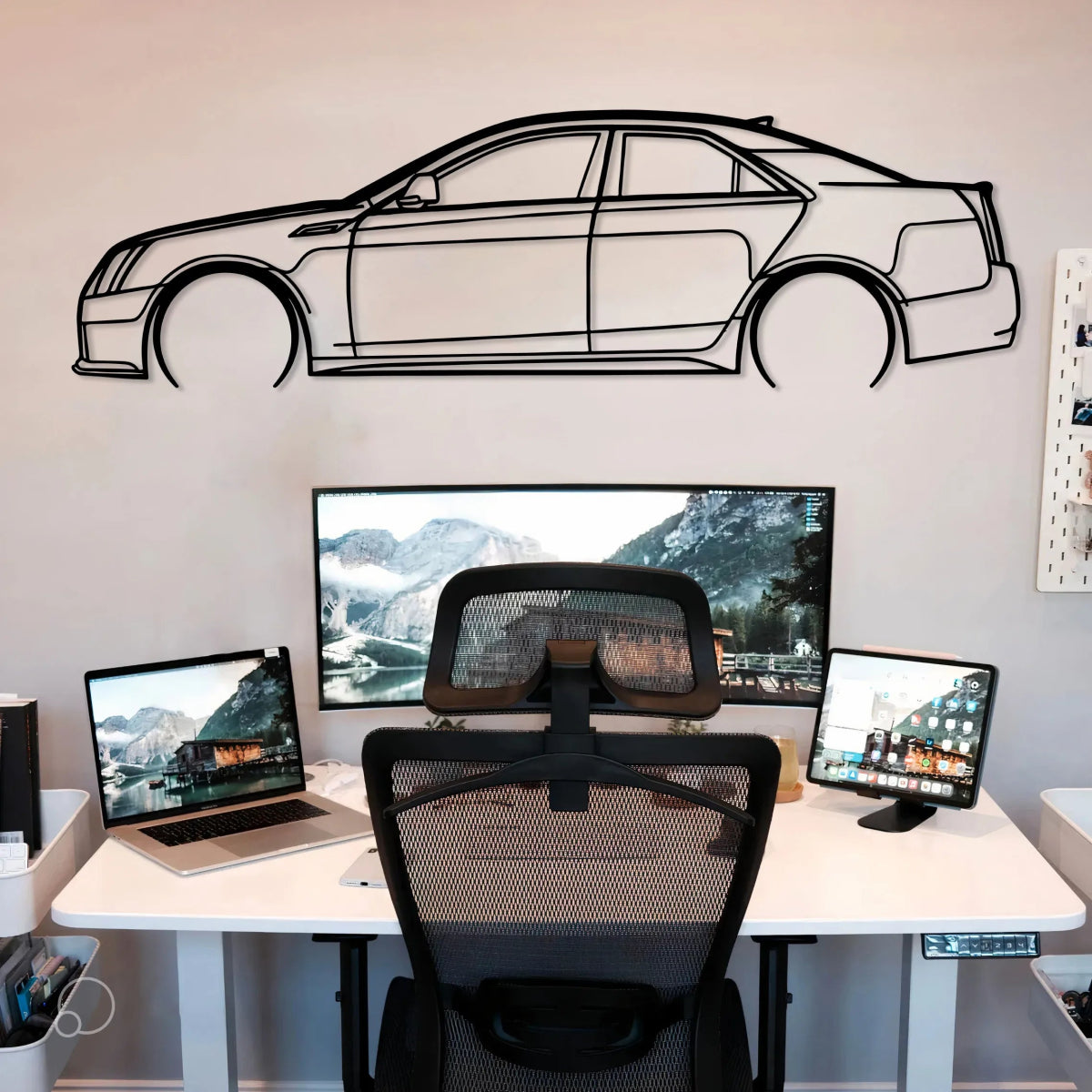 Cts4 Car Silhouette Metal Wall Art - BrossHome Metal Wall Art