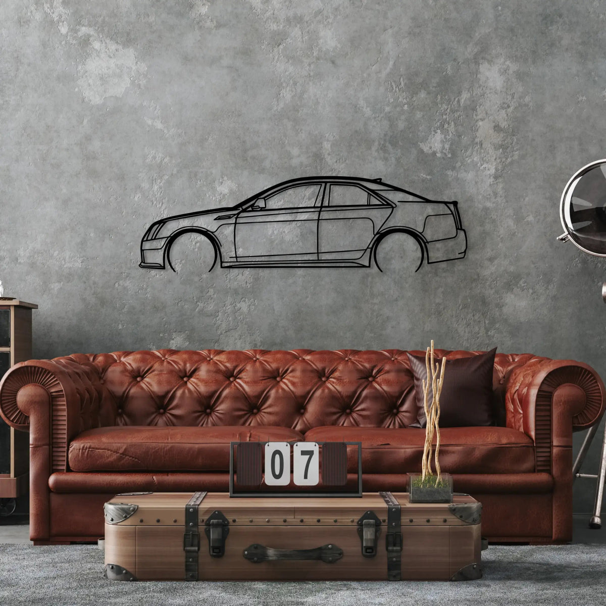 Cts4 Car Silhouette Metal Wall Art - BrossHome Metal Wall Art