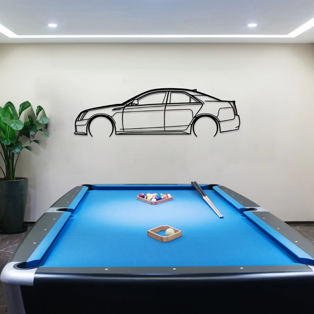 Cts4 Car Silhouette Metal Wall Art - BrossHome Metal Wall Art