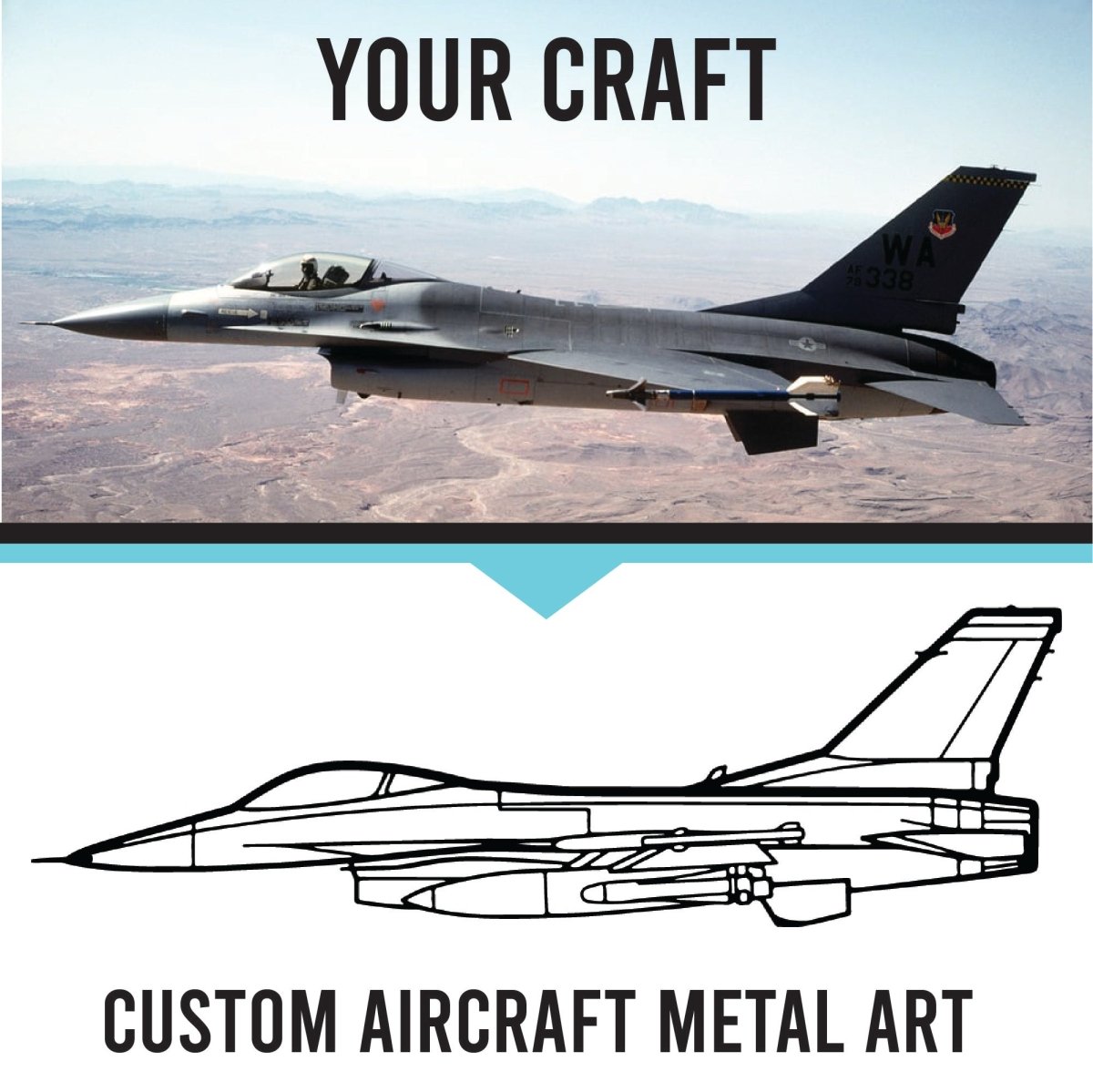 Custom Aircraft Wireframe Metal Decor - BrossHome Metal Wall Art