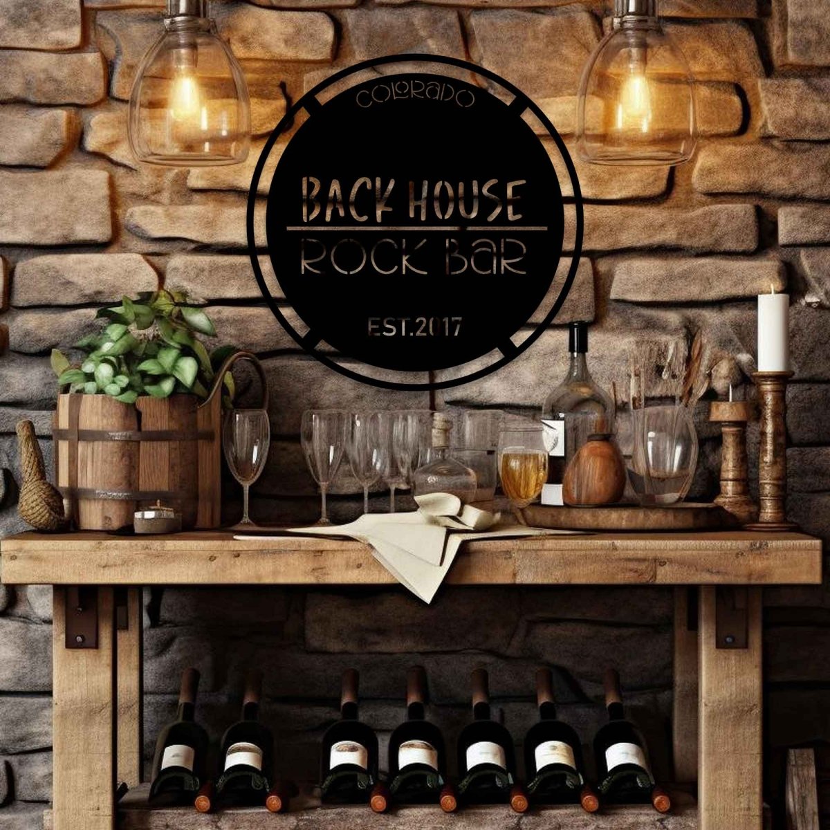 Custom Bar Name Metal Sign Wall Art Decor - BrossHome Metal Wall Art