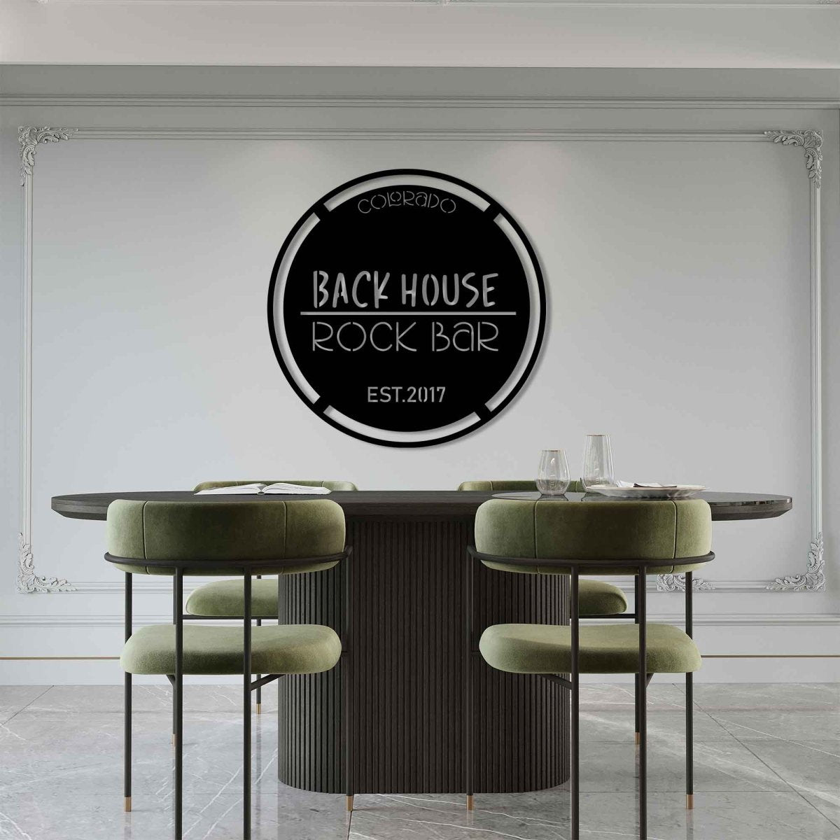 Custom Bar Name Metal Sign Wall Art Decor - BrossHome Metal Wall Art