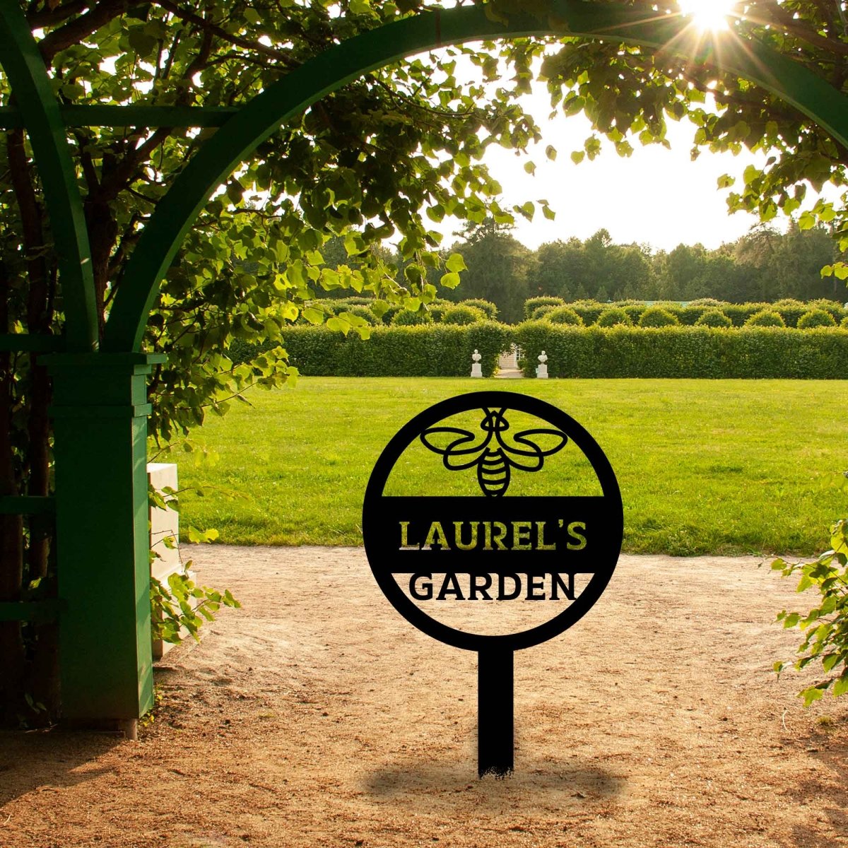 Custom Bee Stake Metal Garden Sign - BrossHome Metal Wall Art