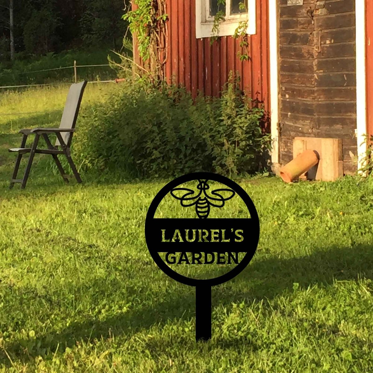 Custom Bee Stake Metal Garden Sign - BrossHome Metal Wall Art