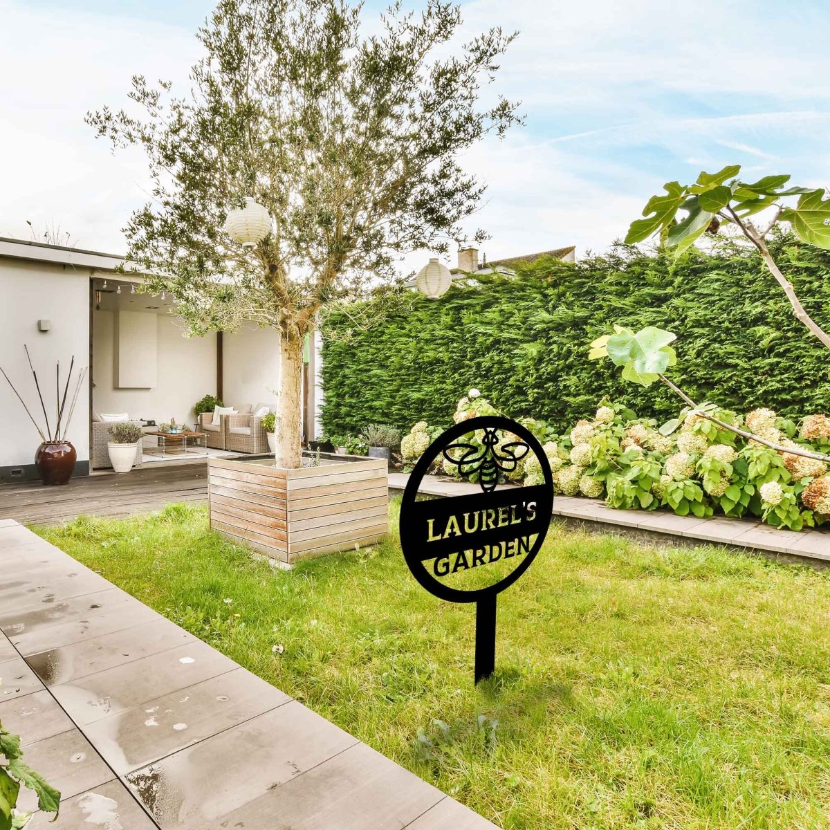 Custom Bee Stake Metal Garden Sign - BrossHome Metal Wall Art