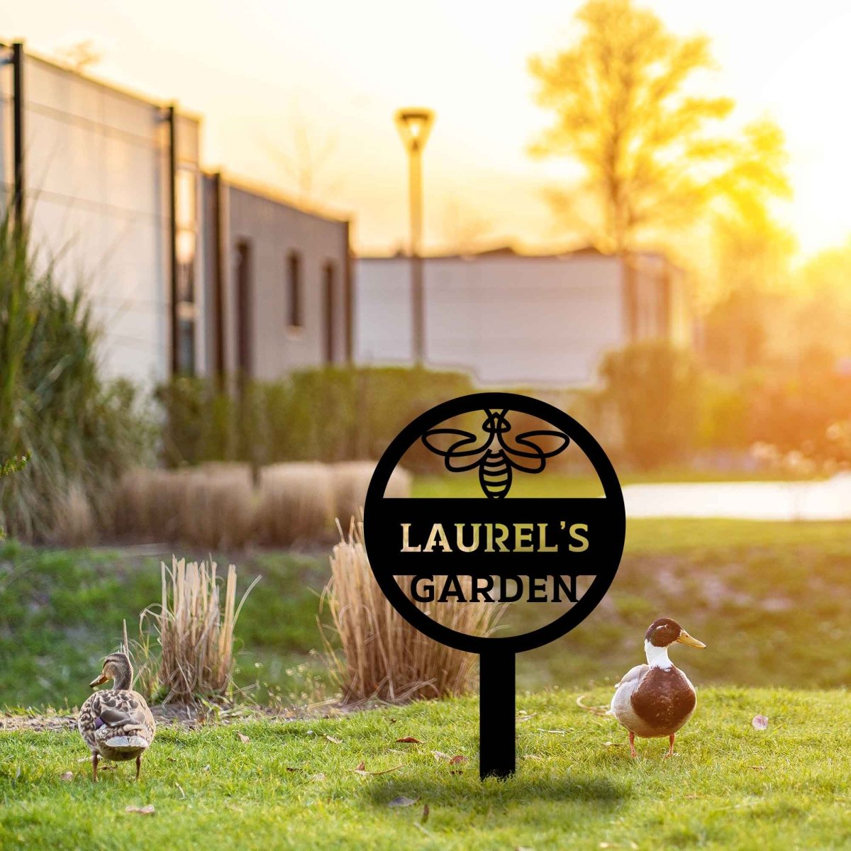 Custom Bee Stake Metal Garden Sign - BrossHome Metal Wall Art