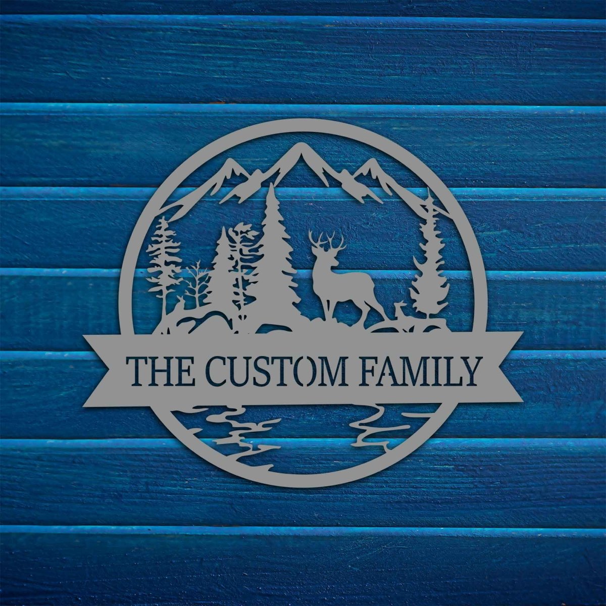 Custom Deer and Mountain Metal Garden Sign Wall Art Decor - BrossHome Metal Wall Art