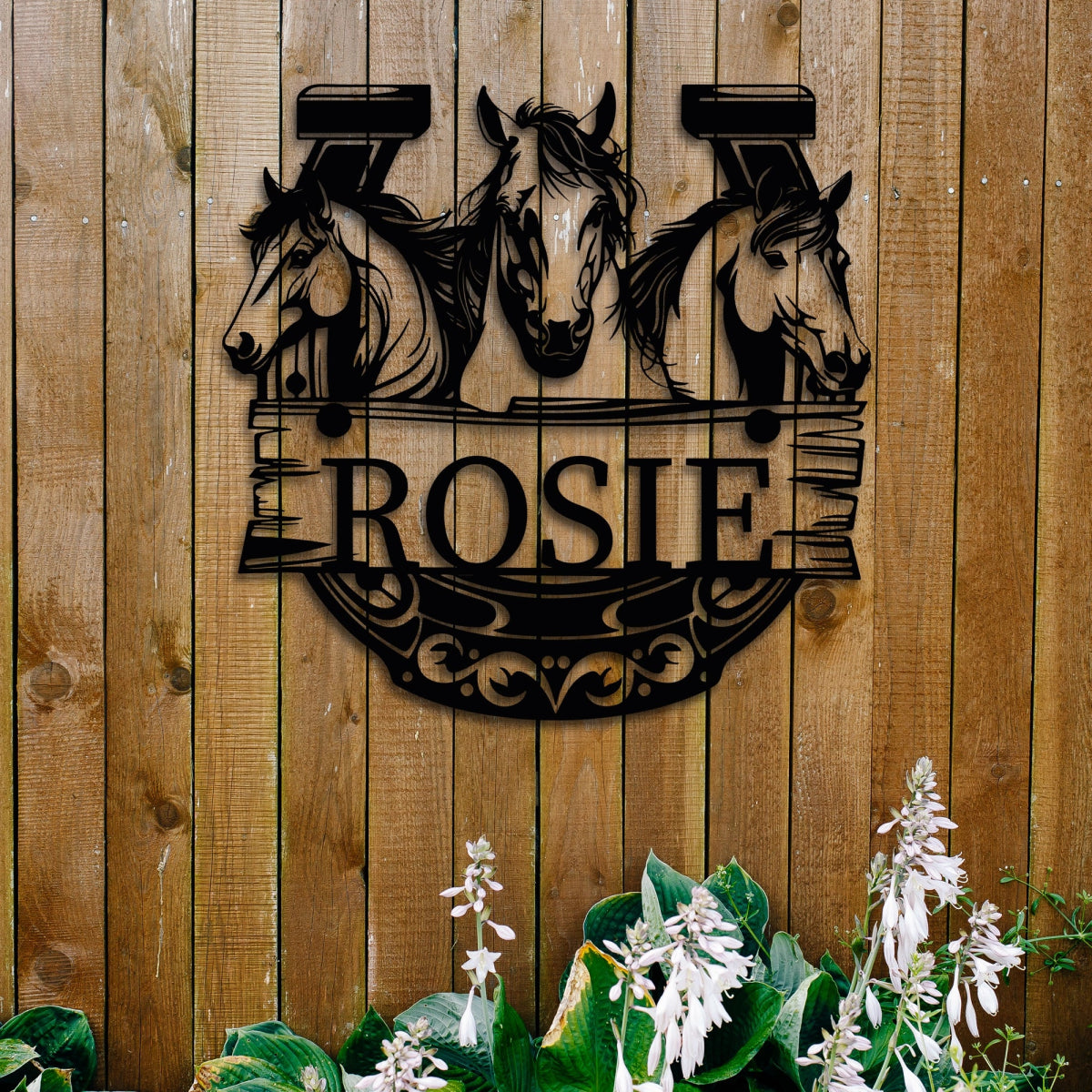 Custom Equestrian Heritage Monogram - BrossHome Metal Wall Art