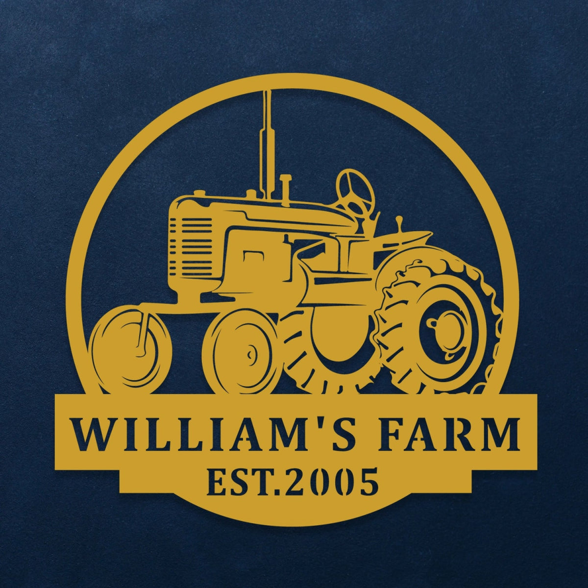 Custom Farm Metal Sign Decor - Personalized Tractor Design Outdoor Wall Art - BrossHome Metal Wall Art