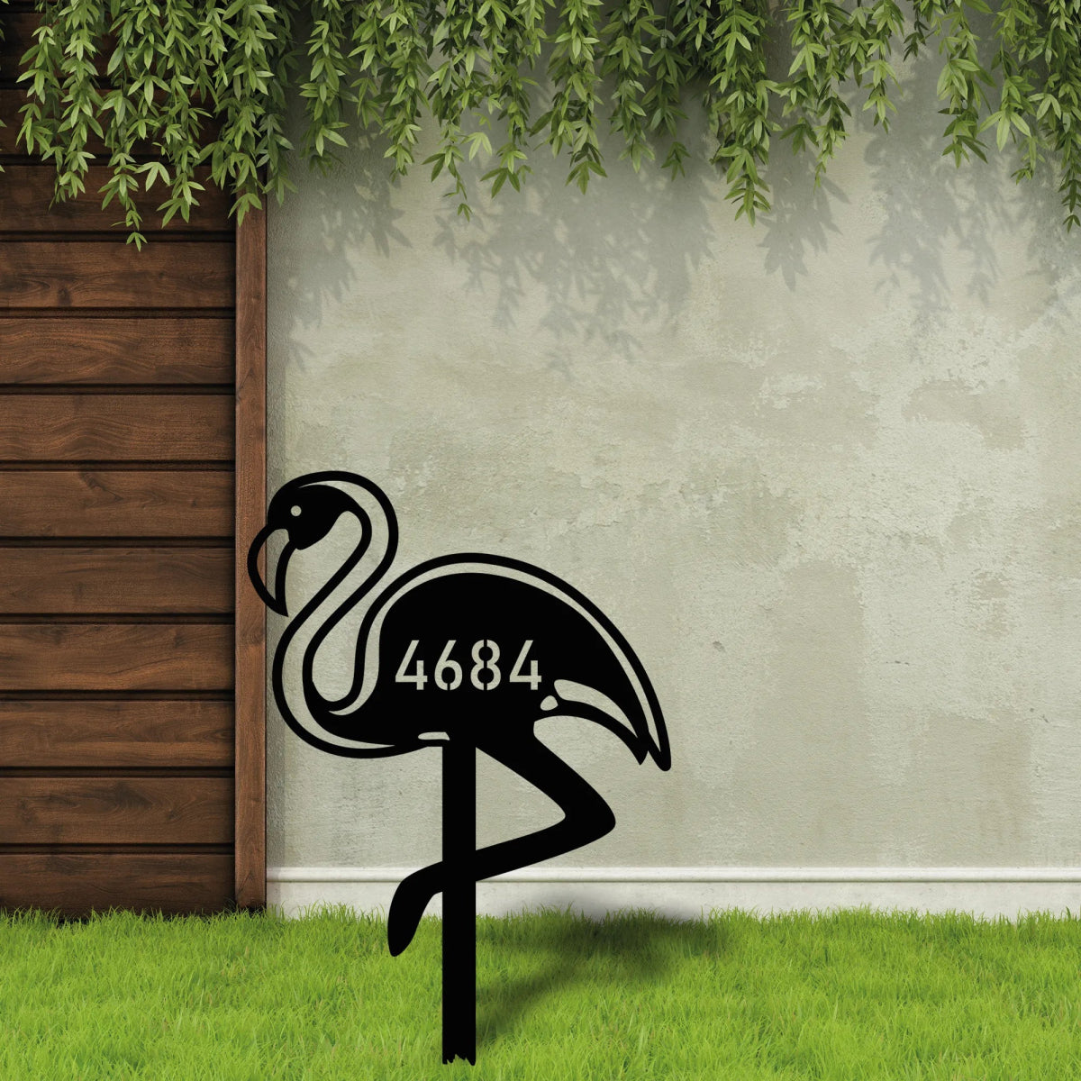 Custom Flamingo Address Garden Stake - BrossHome Metal Wall Art