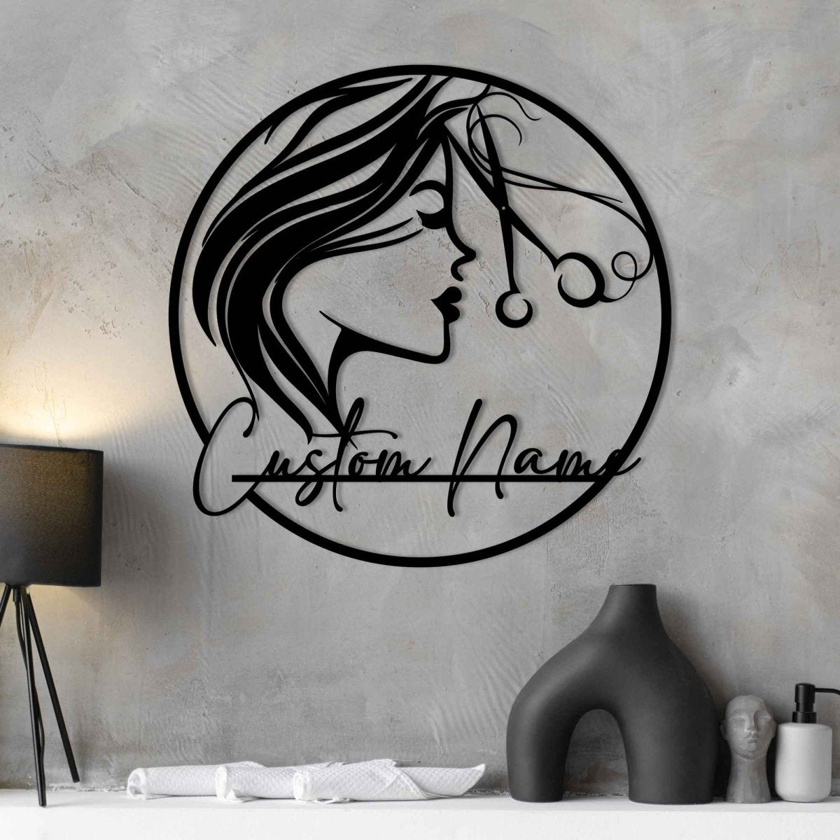 Custom Hairdresser Metal Wall Art - BrossHome Metal Wall Art