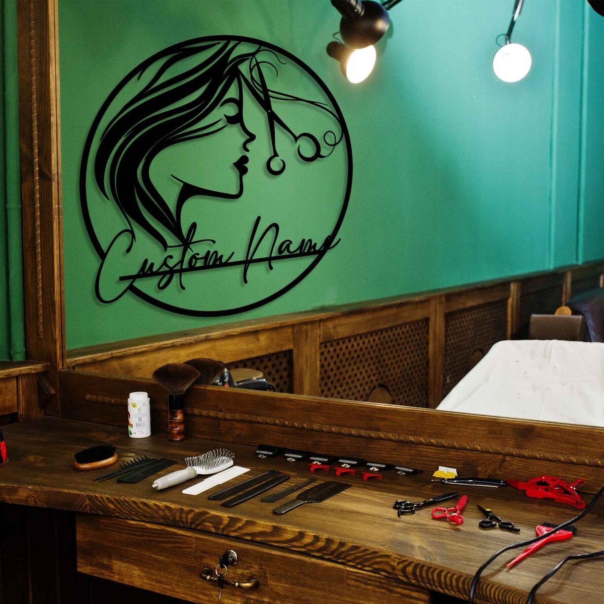 Custom Hairdresser Metal Wall Art - BrossHome Metal Wall Art
