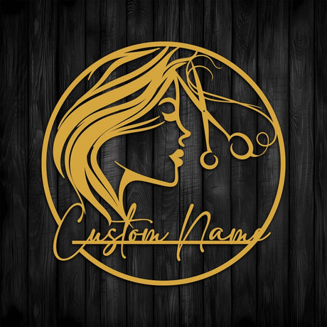 Custom Hairdresser Metal Wall Art - BrossHome Metal Wall Art