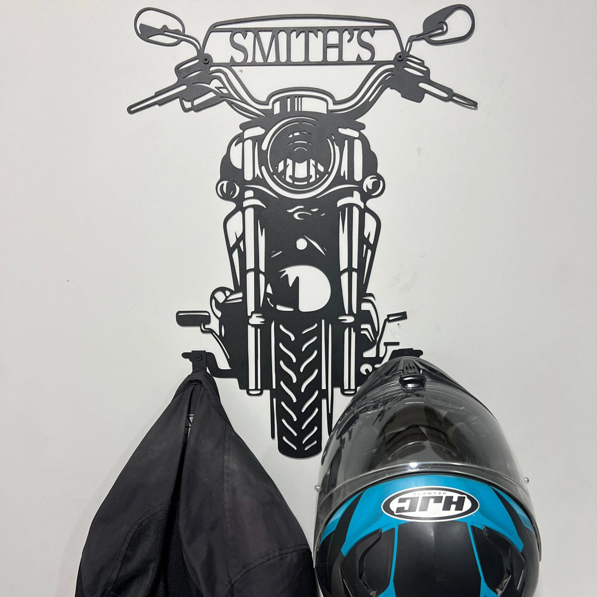 Custom Helmet Holder Motorcycle Custom Metal Wall Art - BrossHome Metal Wall Art