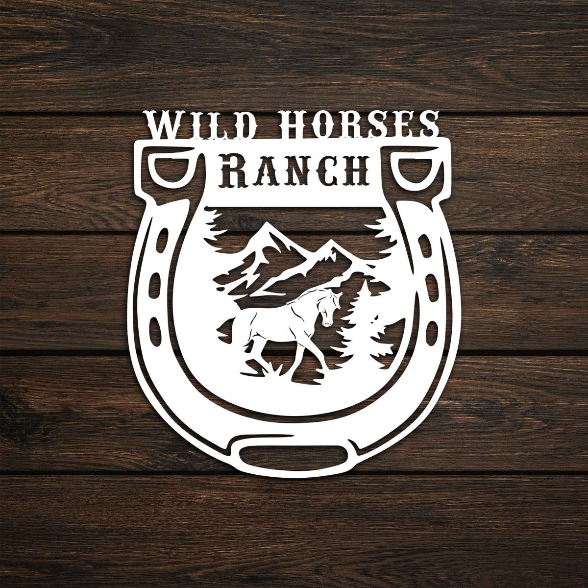 Custom Horseshoe Metal Garden Sign Wall Art Decor - BrossHome Metal Wall Art