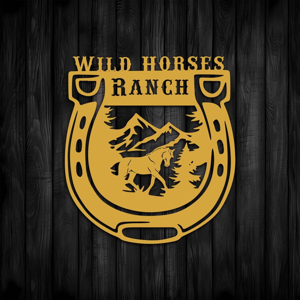 Custom Horseshoe Metal Garden Sign Wall Art Decor - BrossHome Metal Wall Art