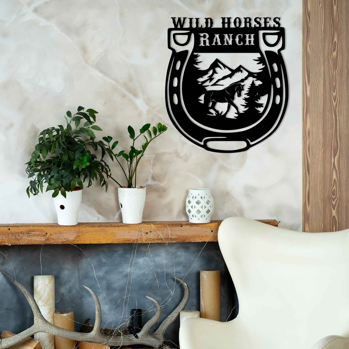 Custom Horseshoe Metal Garden Sign Wall Art Decor - BrossHome Metal Wall Art