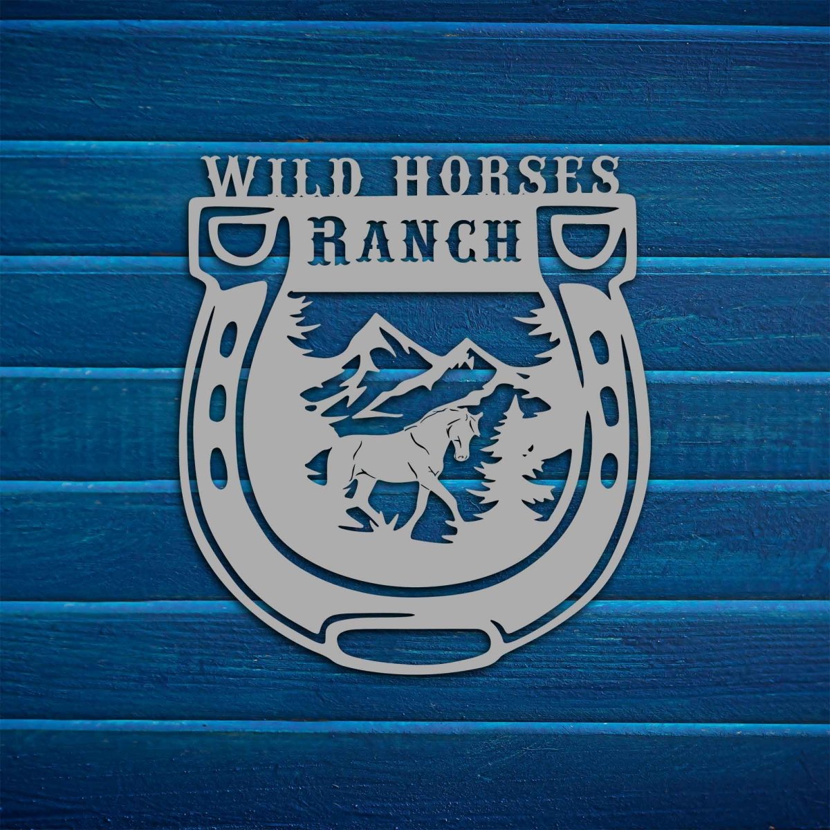 Custom Horseshoe Metal Garden Sign Wall Art Decor - BrossHome Metal Wall Art